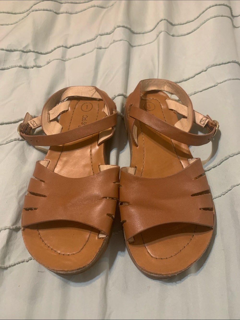 Cat & Jack Brown Strappy Girls Sandals